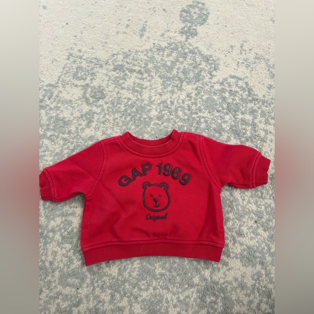 Baby GAP Red 1969 Bear Sweatshirt